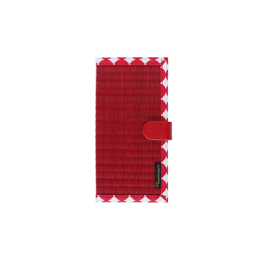 畳のスマートフォンケース(汎用LLサイズ)(色:赤 柄:ドットレッド)