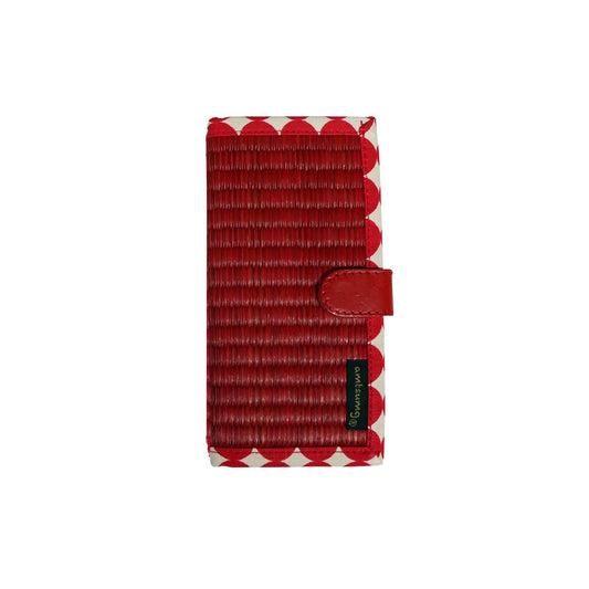 iPhoneケース 手帳型(X/XS)(色:赤 柄:ドットレッド)