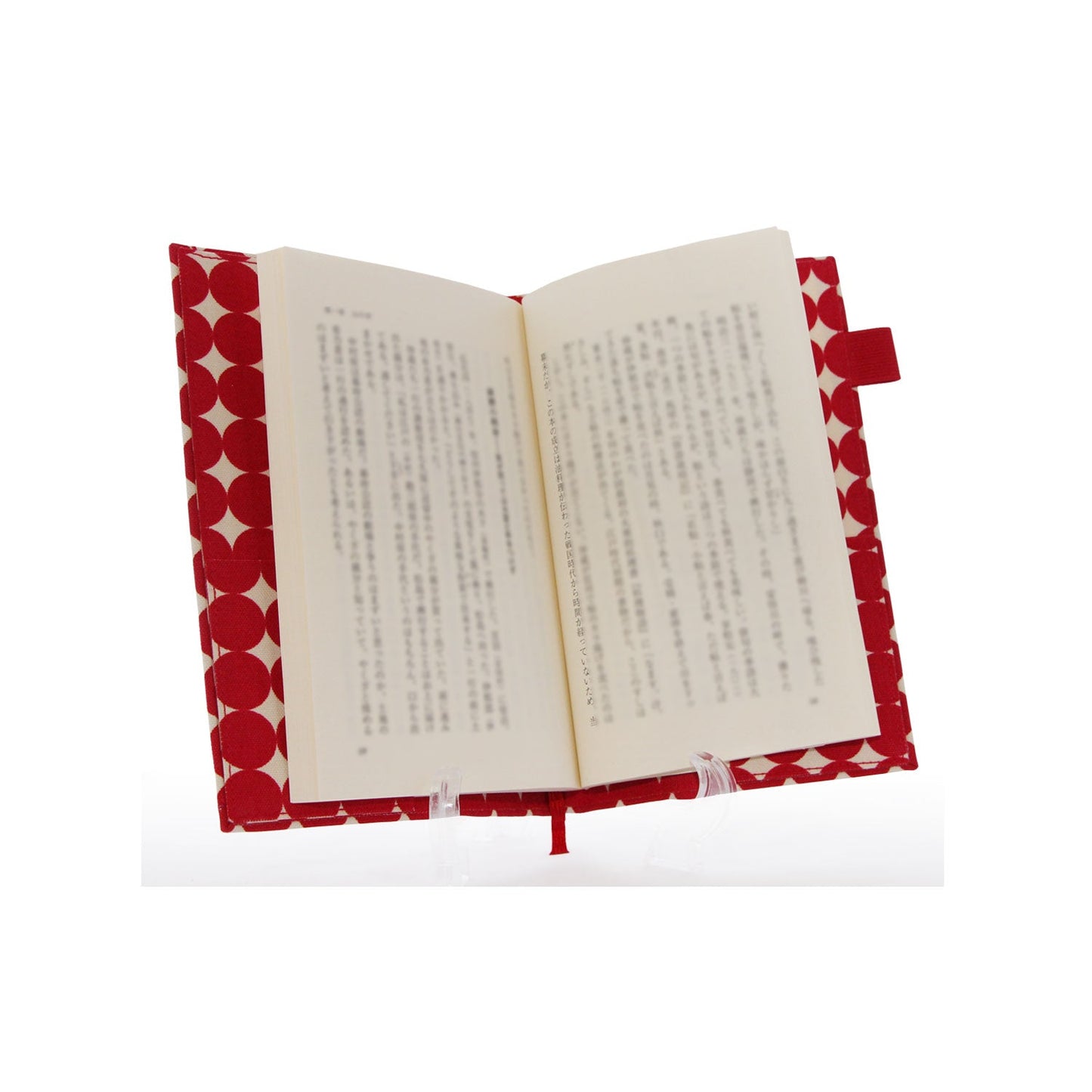 新書カバー(色:赤 柄:ドットレッド)