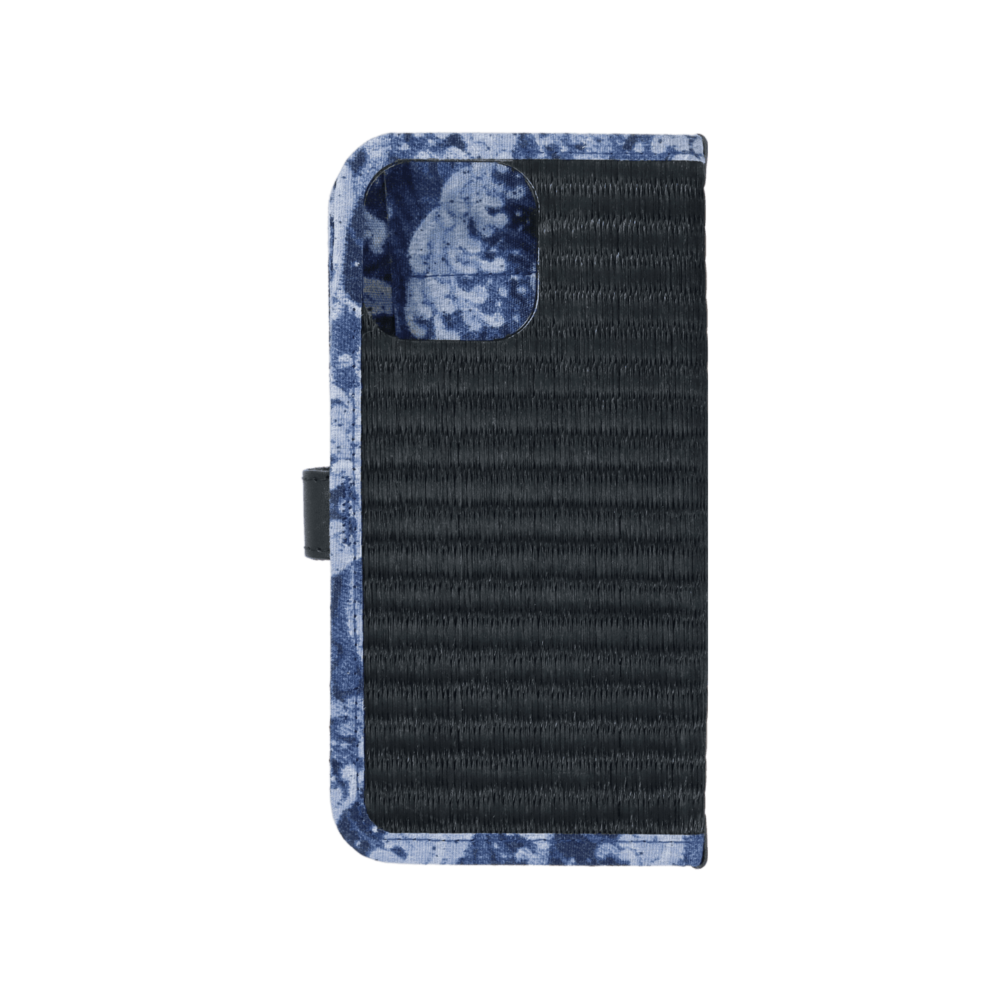 畳のスマートフォンケースR (iPhone 15 Pro Max 用) (色:黒 柄:波)