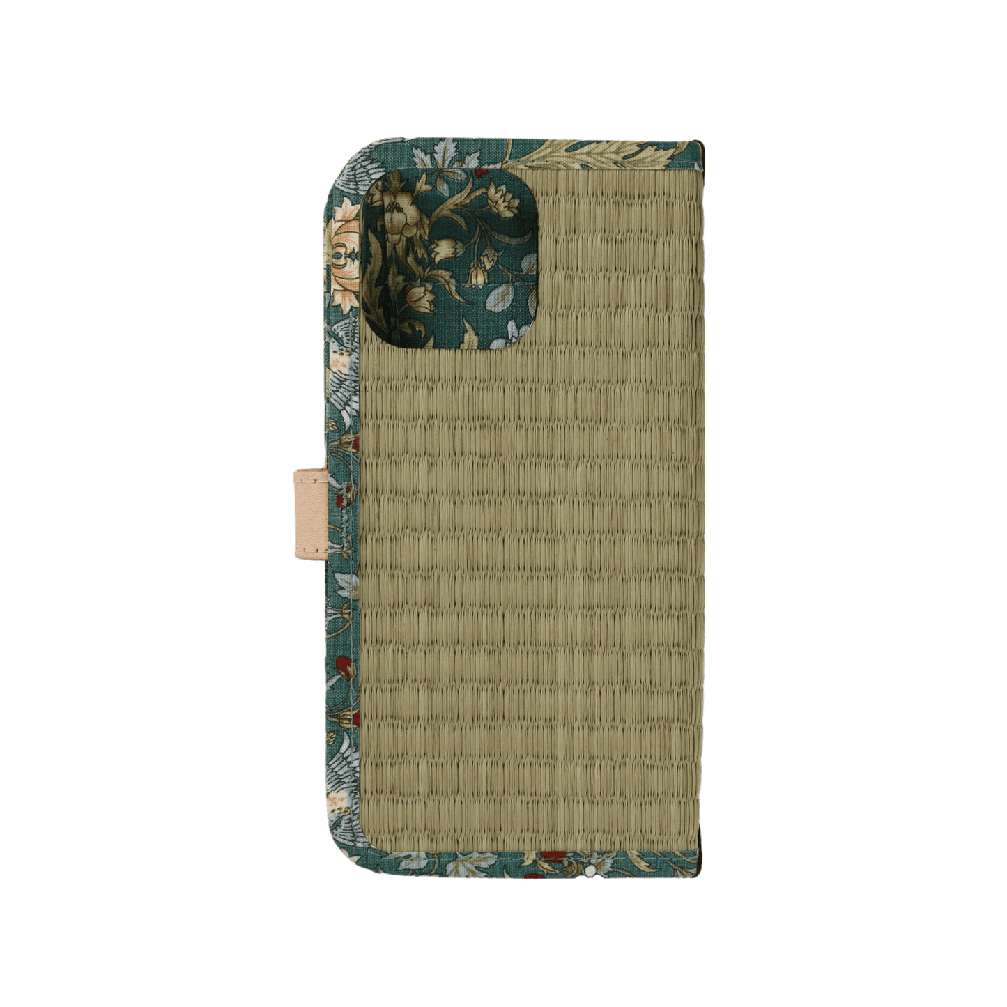 畳のスマートフォンケースR (iPhone 15 Pro Max 用) (色:生成 柄:ワイルドストロベリーGR)